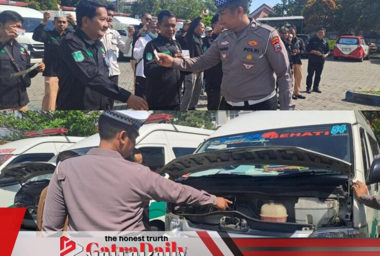 Program SATU, Polisi Cek Kelaikan Ambulans Puskesmas se-Pasuruan