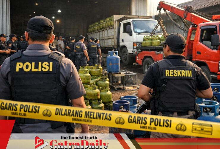 Tim Mabes Polri Gerebek Gudang Diduga Oplos LPG 3 Kg di Bangil Pasuruan