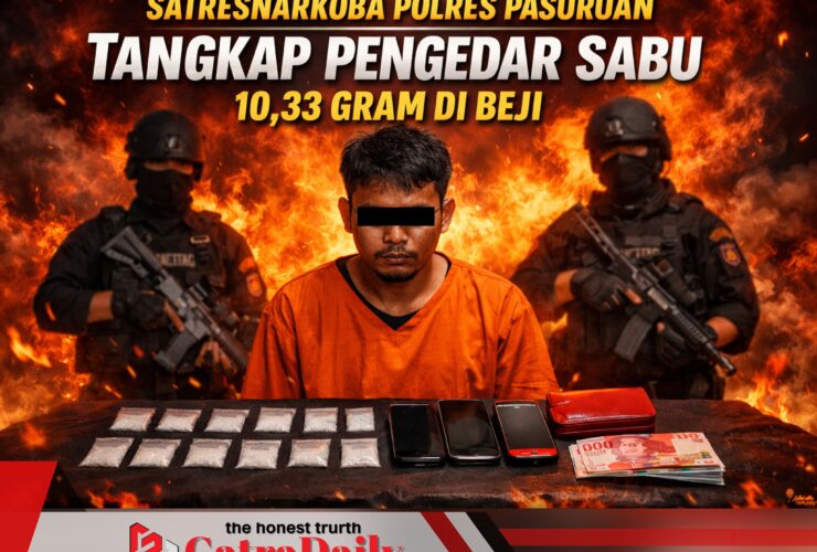Satresnarkoba Polres Pasuruan Tangkap Pengedar Sabu 10,33 Gram di Beji
