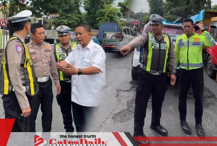 Satlantas Polres Pasuruan Survei Jalan Rusak di Bangil, Segera Koordinasi dengan Penyelenggara Jalan