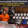 Satrenarkoba Polres Pasuruan Tangkap Pengedar Sabu di Prigen, Sita 11 Paket Barang Bukti
