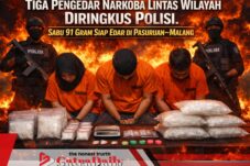 Tiga Pengedar Narkoba Lintas Wilayah Diringkus Polisi, Sabu 91 Gram Siap Edar di Pasuruan–Malang
