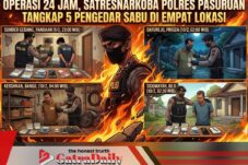 Operasi 24 Jam, Satresnarkoba Polres Pasuruan Tangkap 5 Pengedar Sabu di Empat Lokasi