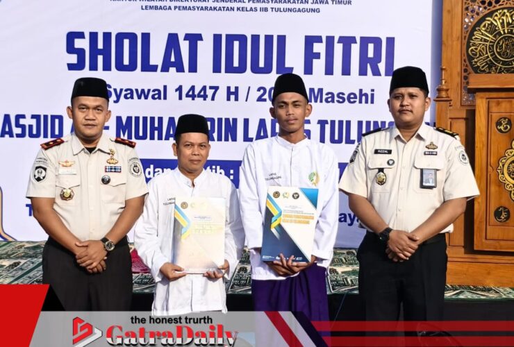 Hari Raya Jadi Momen Kebebasan, 4 Warga Binaan Lapas Kelas IIB Tulungagung Langsung Bebas