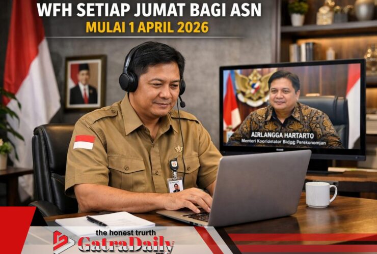 Pemerintah Terapkan WFH Setiap Jumat bagi ASN Mulai 1 April 2026