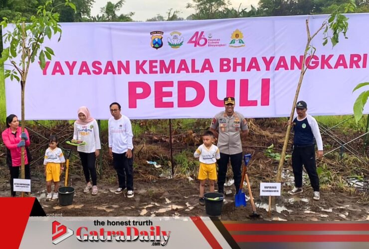 Bhayangkari Polres Pasuruan Kota Tanam Pohon, Peringati Hari Kemala Bhayangkari ke-46