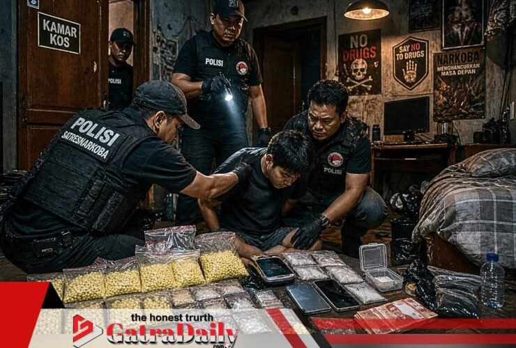 Ratusan Ribu Pil Double L dan Sabu Siap Edar Digagalkan, Pemuda 20 Tahun Ditangkap di Kamar Kos Sukorejo