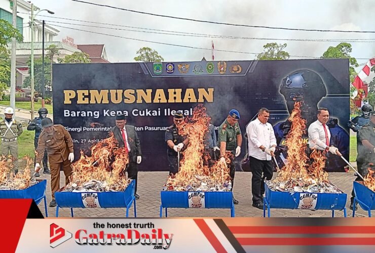 Pemkab Pasuruan dan Bea Cukai Musnahkan Rokok Ilegal Senilai Rp6,39 Miliar