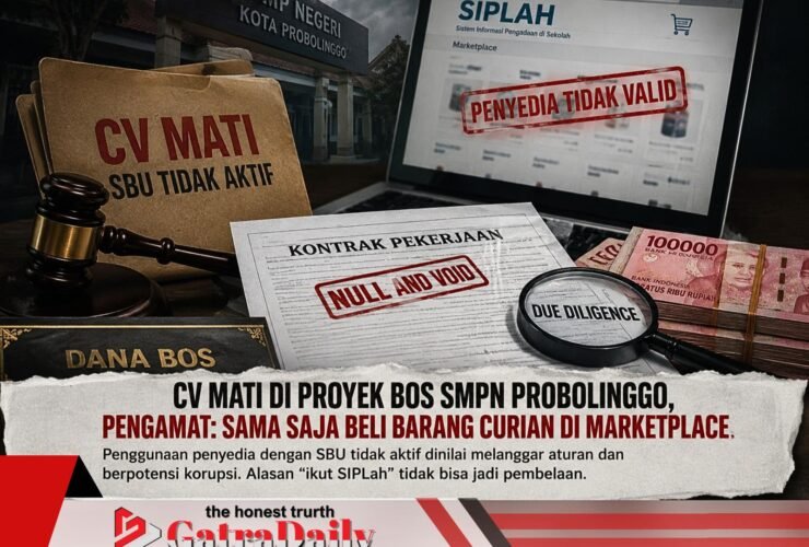 CV Mati Dipakai Proyek BOS di SMPN Probolinggo, Pengamat: Sama Saja Beli Barang Curian di Marketplace