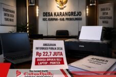 Anggaran Informasi Publik Desa Karangrejo Rp 22,7 Juta Diduga Dipakai Beli Laptop dan Printer