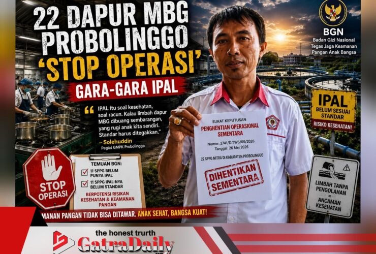 22 Dapur MBG di Probolinggo Dihentikan Sementara, BGN Soroti Masalah IPAL
