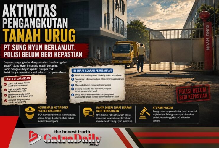 Aktivitas Pengangkutan Tanah Urug PT Sung Hyun Berlanjut, Polisi Belum Beri Kepastian