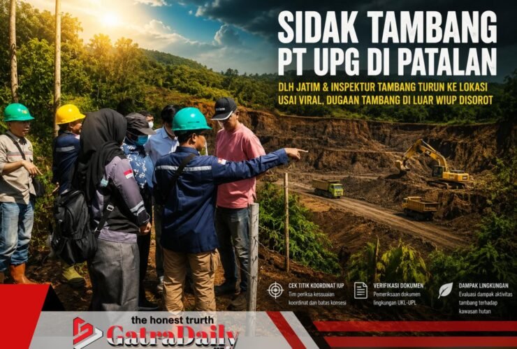 Sidak Tambang PT UPG di Patalan: DLH Jatim dan Inspektur Tambang Turun ke Lokasi Usai Viral, Dugaan Tambang di Luar WIUP Disorot