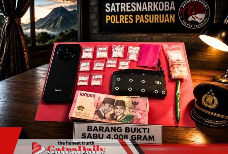 Satresnarkoba Polres Pasuruan Bongkar Peredaran Sabu di Lumbang, Pelaku Ditangkap di Rumahnya