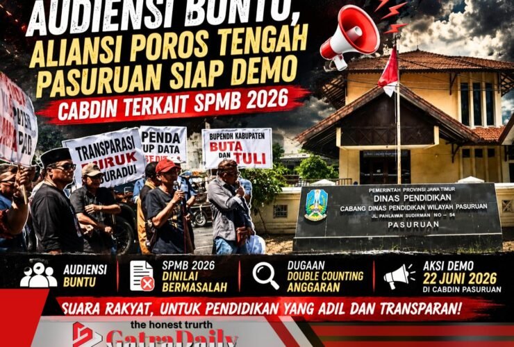 Audiensi Buntu, Aliansi Poros Tengah Pasuruan Siap Demo Cabdin Terkait SPMB 2026