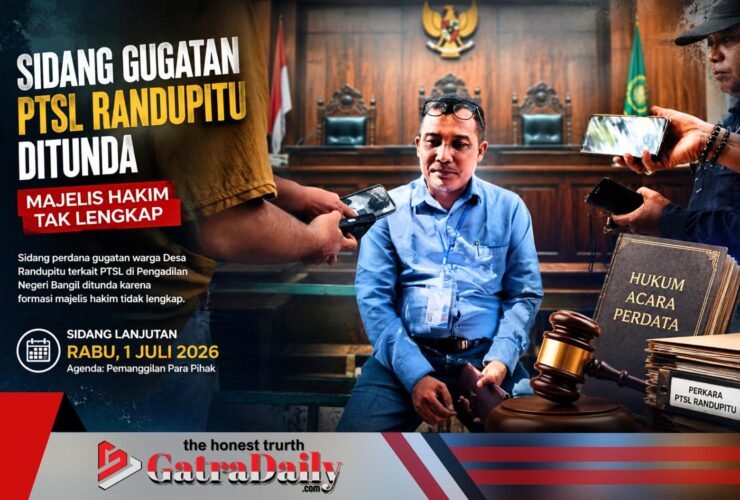 Sidang Gugatan PTSL Randupitu Ditunda, Majelis Hakim Tak Lengkap