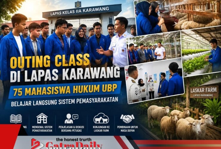 Outing Class di Lapas Karawang, 75 Mahasiswa Hukum UBP Belajar Langsung Sistem Pemasyarakatan