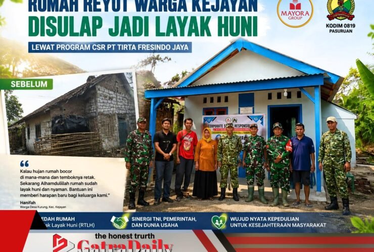 Rumah Reyot Warga Kejayan Disulap Jadi Layak Huni Lewat Program CSR PT Tirta Fresindo Jaya