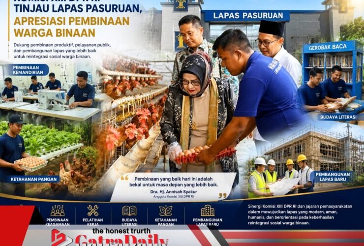 Komisi XIII DPR RI Tinjau Lapas Pasuruan, Apresiasi Pembinaan Warga Binaan