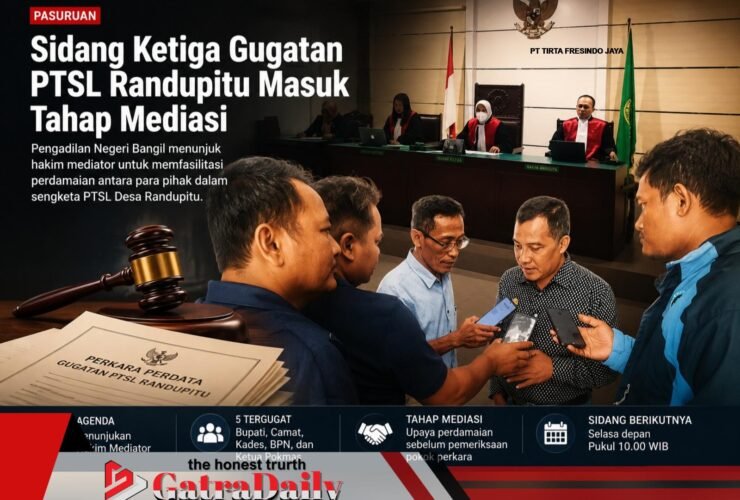 Sidang Ketiga Gugatan PTSL Randupitu Masuk Tahap Mediasi, Hakim Mediator Ditunjuk