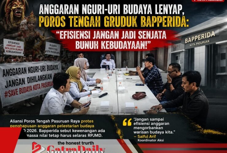 Anggaran Nguri-uri Budaya Lenyap, Poros Tengah Gruduk BAPPERIDA: “Efisiensi Jangan Jadi Senjata Bunuh Kebudayaan!”