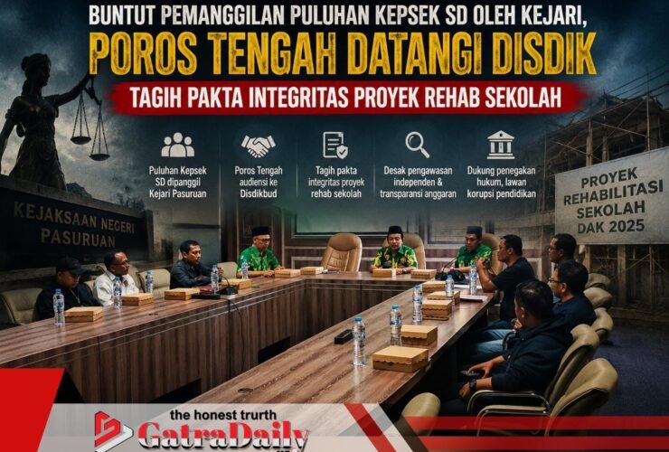 Buntut Pemanggilan Puluhan Kepsek SD oleh Kejari, Poros Tengah Datangi Disdik Tagih Pakta Integritas Proyek Rehab Sekolah