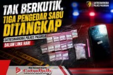 Tak Berkutik, Tiga Pengedar Sabu Ditangkap Satresnarkoba Polres Pasuruan dalam Lima Hari