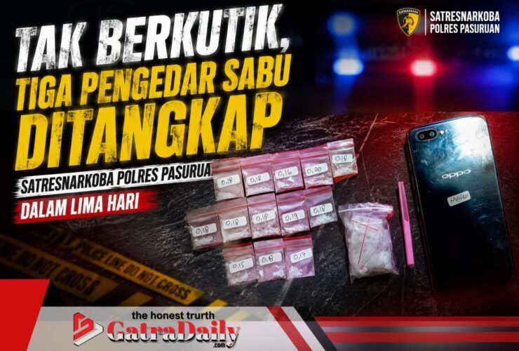 Tak Berkutik, Tiga Pengedar Sabu Ditangkap Satresnarkoba Polres Pasuruan dalam Lima Hari
