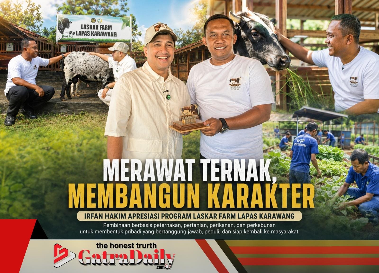 Merawat Ternak, Membangun Karakter: Irfan Hakim Apresiasi Program LASKAR Farm Lapas Karawang