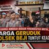 Keluarga Bongkar Dugaan Penangkapan Brutal, Warga Geruduk Polsek Beji Tuntut Keadilan
