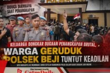 Keluarga Bongkar Dugaan Penangkapan Brutal, Warga Geruduk Polsek Beji Tuntut Keadilan