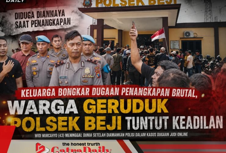 Keluarga Bongkar Dugaan Penangkapan Brutal, Warga Geruduk Polsek Beji Tuntut Keadilan