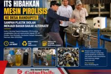 ITS Hibahkan Mesin Pirolisis ke Desa Randupitu, Sampah Plastik Diolah Menjadi Bahan Bakar Alternatif