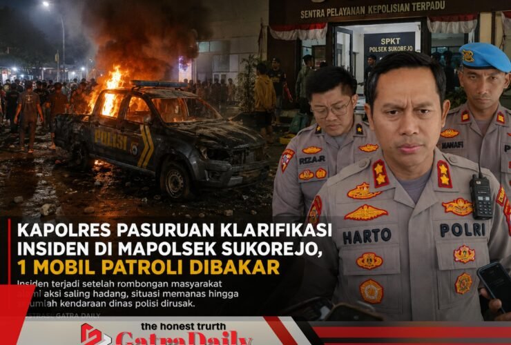 Kapolres Pasuruan Klarifikasi Insiden di Mapolsek Sukorejo, 1 Mobil Patroli Dibakar