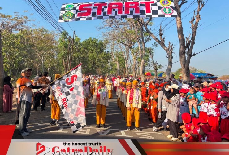 Semangat Kemerdekaan Menggema, Lomba Gerak Jalan Digelar di Kecamatan Rembang
