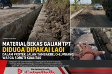 Heboh..!! Material Bekas Galian TPT Diduga Dipakai Lagi dalam Proyek Jalan Tambakrejo-Lumbang, Warga Soroti Kualitas
