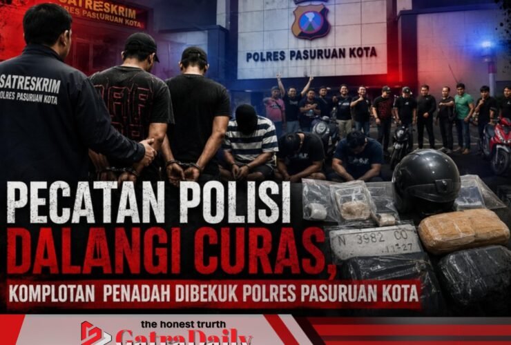 Pecatan Polisi Dalangi Curas, Komplotan Penadah Dibekuk Polres Pasuruan Kota