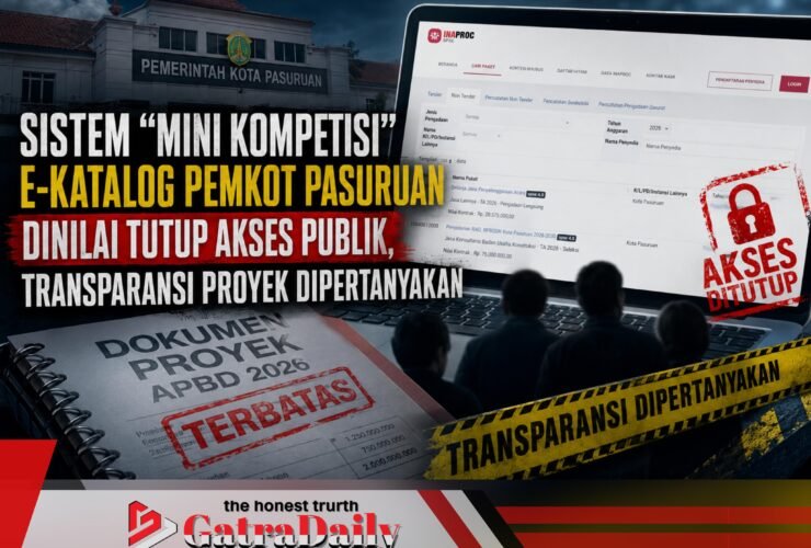 Sistem “Mini Kompetisi” E-Katalog Pemkot Pasuruan Dinilai Tutup Akses Publik, Transparansi Proyek Dipertanyakan