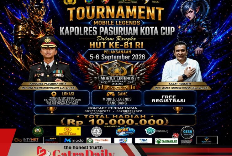 Kapolres Pasuruan Kota Cup 2026 Resmi Dibuka, Tim Mobile Legends Siap Bertarung