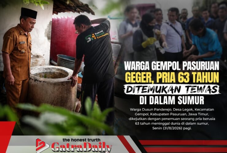 Warga Gempol Pasuruan Geger, Pria 63 Tahun Ditemukan Tewas di Dalam Sumur